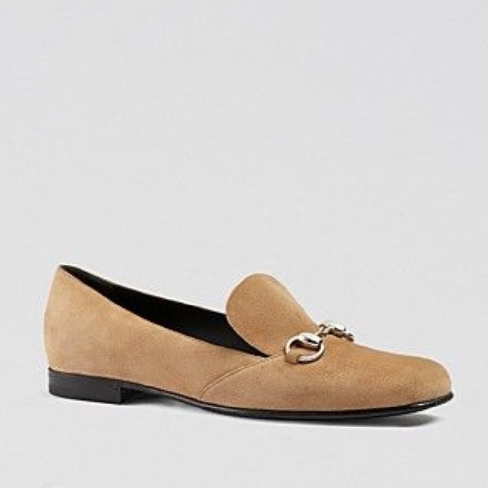 NWT GUCCI HORSEBIT KID SUEDE 39,5 LOAFERS